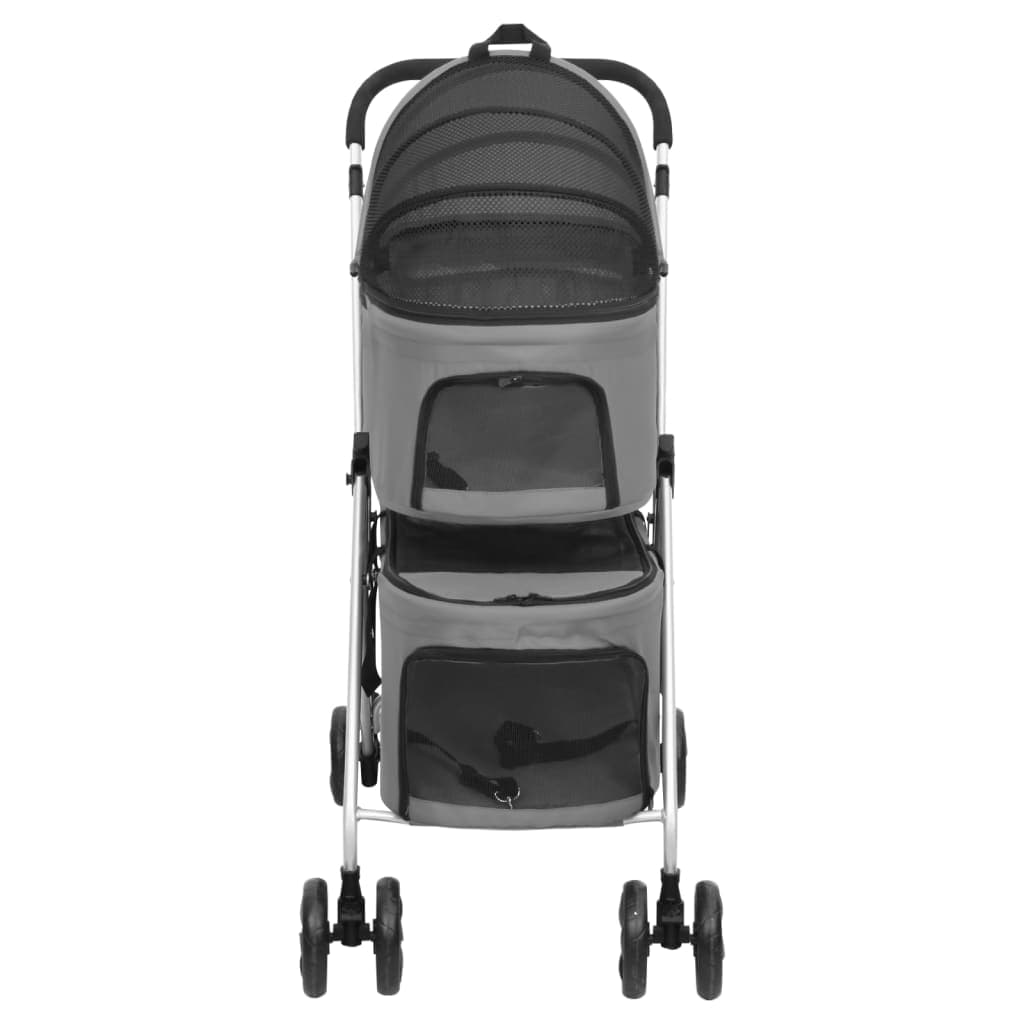 Foldable Dog Stroller for 2 Dogs, 83x Oxford Fabric